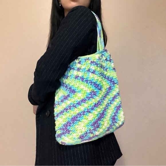 Handmade Summer Beach Market Crochet Tote Bag - Picture 1 of 8